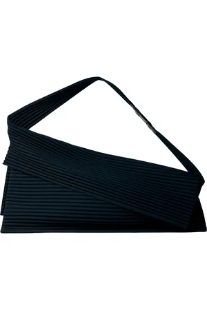 Issey Miyake Torebki, Kobieta, Czarny, ONE SIZE, Zmarszczona Torba na Ramię z Regulowanym Paskiem