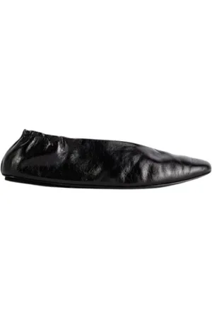 MARSÈLL Buty, Kobieta, Czarny, 37 EU, Czarne płaskie baletki skórzane