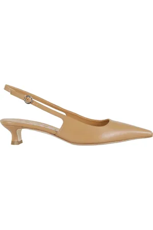 Aeyde Buty, Kobieta, brązowy, 38 EU, Orzechowy Skórzany Slingback Zaostrzony Design