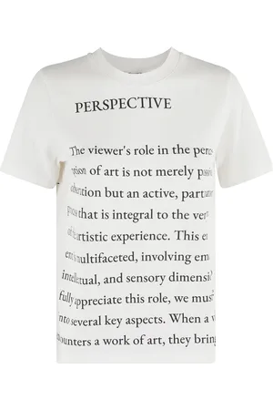 J.W.Anderson Koszulki, Kobieta, Biały, S, T-shirt z nadrukiem Tekstowym Ivoire Krótki Rękaw