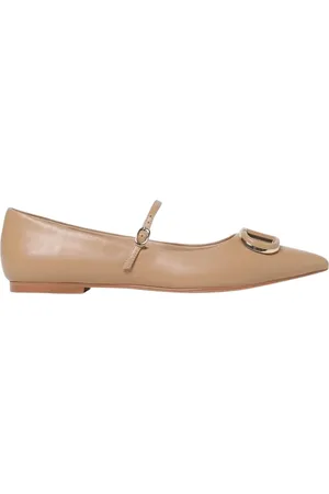 Twin-Set Buty, Kobieta, brązowy, 41 EU, Karmelowe Baletki Detal klamry