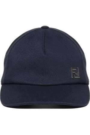 Fendi Akcesoria, Mężczyzna, Niebieski, ONE SIZE, Niebieska Czapka Baseballowa Made in Italy