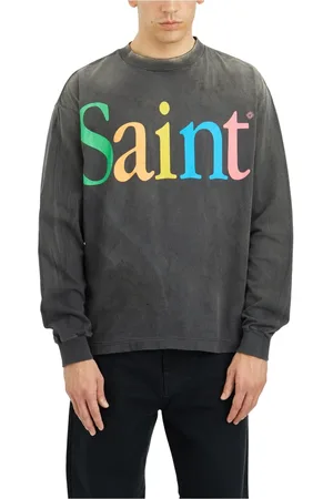 ©SAINT M×××××× Bluzy, Mężczyzna, Czarny, XL, Stylowy T-shirt z długim rękawem