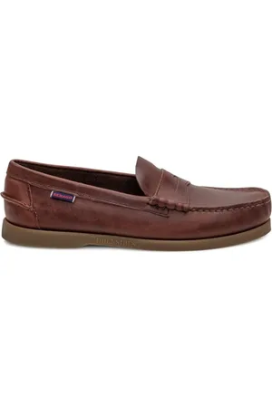 SEBAGO Buty, Mężczyzna, brązowy, 43 1/2 EU, Brązowe Mokasyny na Płaskiej Podeszwie