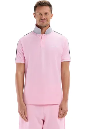 Eden Park Koszulki, Mężczyzna, Różowy, 3XL, Bawełna, Polo z krótkim rękawem w jednolitym różowym kolorze z bawełny luźny fason