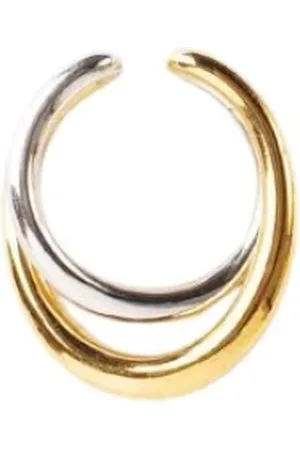 CHARLOTTE CHESNAIS Akcesoria, Kobieta, Żółty, 53 MM, Złoty i Srebrny Pierścień z Inicjałem
