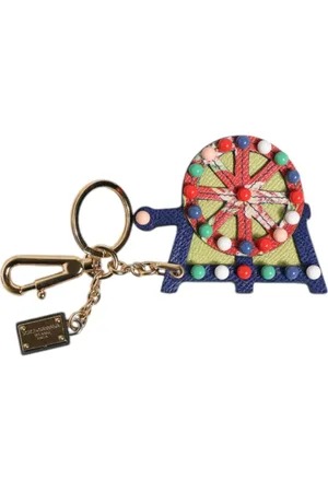 Dolce & Gabbana Akcesoria, Kobieta, Wielobarwność, ONE SIZE, Wielokolorowy Brelok Carretto z Logo