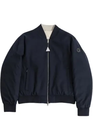 Moncler Kurtki, Mężczyzna, Niebieski, XL, Poliester, Odwrotna kurtka bomber Villrest