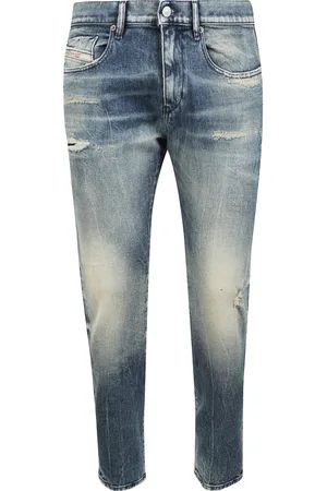 Diesel Jeansy, Mężczyzna, Niebieski, W31, Denim, Slim Ciemnoniebieskie Jeansyy z Denimu Stretch