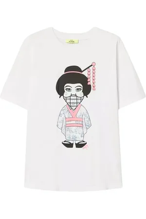Twin-Set Koszulki, Kobieta, Biały, XS, Myfo Linea Over T-Shirt