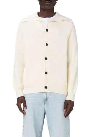 Bottega Veneta Swetry, Mężczyzna, Biały, S, Biała Crewneck Sweatshirt z ściągaczem