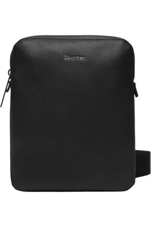 Calvin Klein Torebki, Mężczyzna, Czarny, ONE SIZE, Czarna Torba Kurierka Kolekcja Wiosna/Lato
