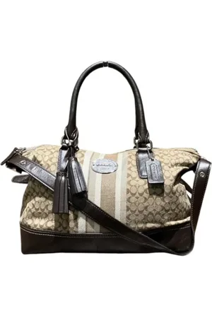 Coach Pre-owned, Kobieta, Beżowy, ONE SIZE, Skóra, Pre-owned Canvas handbags