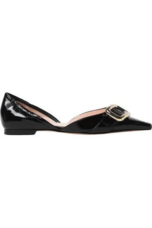 Roger Vivier Buty, Kobieta, Czarny, 37 1/2 EU, Czarne Baleriny z Klamrą