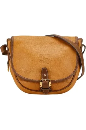 Loewe Pre-owned, Kobieta, Beżowy, ONE SIZE, Skóra, Pre-owned Leather crossbody-bags