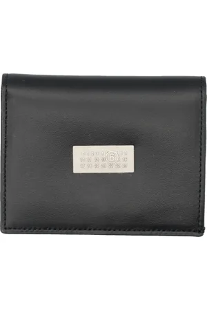 Maison Margiela Akcesoria, Mężczyzna, Czarny, ONE SIZE, Skóra, Portfel dwuskrzydłowy Numeric