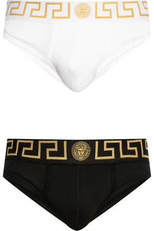 VERSACE Bielizna, Mężczyzna, Czarny, 2XL, Dwupak slipów