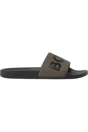 HUGO BOSS Buty, Mężczyzna, Zielony, 44 EU, Klasyczne czarne sandały