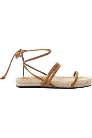 ALOHAS Buty, Kobieta, brązowy, 38 EU, Zamsz, Rayna Zamszowe Brązowe Skórzane Sandały