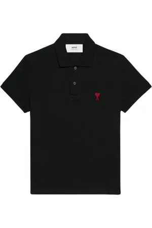 Ami Koszulki, Mężczyzna, Czarny, S, Bawełna, Koszulka Polo De Coeur