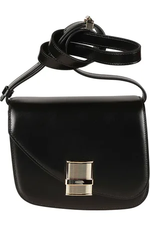 Salvatore Ferragamo Torebki, Kobieta, Czarny, ONE SIZE, Fiamma S Flap Torba na ramię