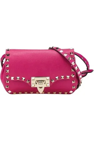 VALENTINO Pre-owned, Kobieta, Różowy, ONE SIZE, Skóra, Pre-owned skórzane torby na ramię