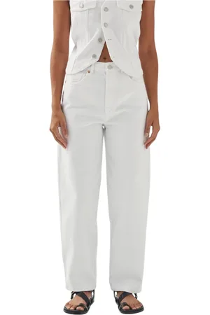 ALOHAS Jeansy, Kobieta, Biały, L, Denim, Lorenza Białe Jeansyy