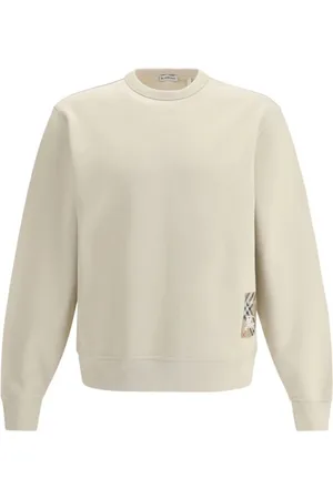 Burberry Bluzy, Mężczyzna, Beżowy, S, Bawełna, Bluza Logo z motywem Jeźdźca Konnego