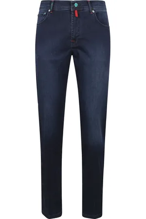 Kiton Jeansy, Mężczyzna, Niebieski, W40, Jeansyy z średnim praniem