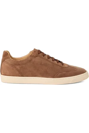Brunello Cucinelli Buty, Mężczyzna, brązowy, 41 EU, Zamsz, Sneakersy z zamszu