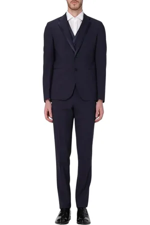 Brian Dales Garnitury, Mężczyzna, Niebieski, M, Niebieski Slim Fit Garnitur