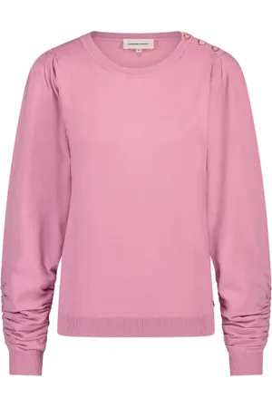 Fabienne Chapot Swetry, Kobieta, Różowy, M, Len, Molly Scrunch Pullover