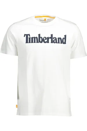 Timberland Koszulki, Mężczyzna, Biały, M, Koszulka z Nadrukiem z Organicznej Bawełny