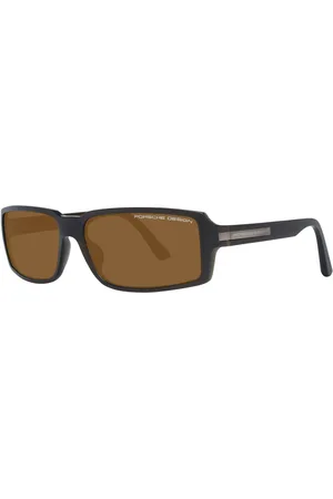Porsche Design Akcesoria, Mężczyzna, Zielony, ONE SIZE, Oliwkowe Męskie Okulary Przeciwsłoneczne Prostokątne
