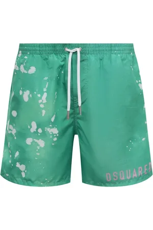 Dsquared2 Stroje kąpielowe, Mężczyzna, Zielony, M, Midnight Goth Boxer Midi