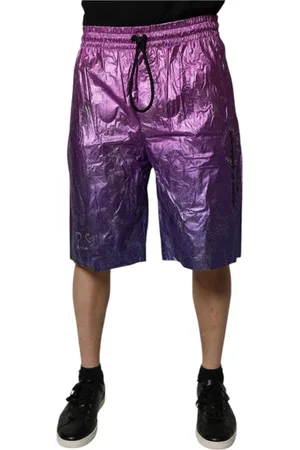 Dolce & Gabbana Szorty, Mężczyzna, Różowy, M, Nylon, Metallic Two Tone Bermuda Shorts