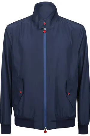Kiton Kurtki, Mężczyzna, Niebieski, 2XL, Nylon, Kurtka nylonowa z kieszeniami bocznymi