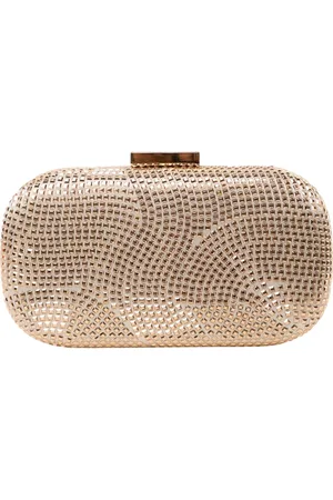 Twentyfour Torebki, Kobieta, Żółty, ONE SIZE, Owalna Kryształowa Clutch