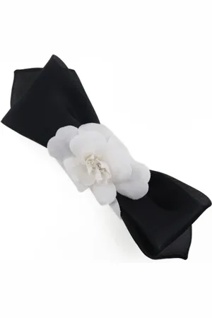 CHANEL Pre-owned, Kobieta, Czarny, ONE SIZE, Len, Pre-owned Canvas hair-accessories
