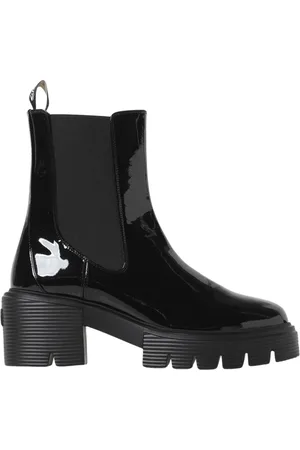 Stuart Weitzman Buty, Kobieta, Czarny, 37 1/2 EU, Czarne Chelsea na Blokowym Obcasie