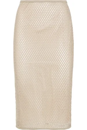 Prada Spódnice, Kobieta, Beżowy, S, Neutralna Spódnica Stylowa