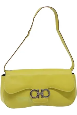 Salvatore Ferragamo Pre-owned, Kobieta, Żółty, ONE SIZE, Skóra, Pre-owned Skórzane torebki