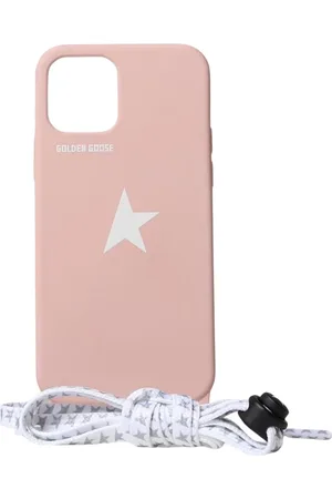 Golden Goose Akcesoria, Kobieta, Różowy, ONE SIZE, Pokrowiec na Telefon z Gwiazdą