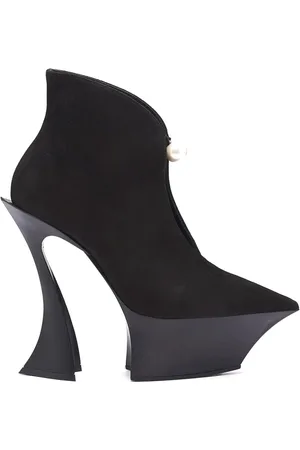 MUGLER Buty, Kobieta, Czarny, 38 EU, Stylowe Botki dla Kobiet