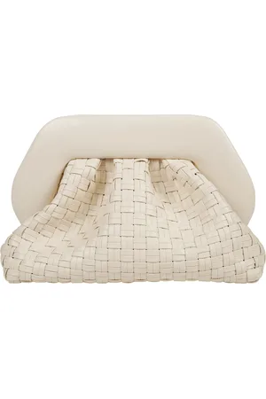 THEMOIRÈ Torebki, Kobieta, Beżowy, ONE SIZE, Beżowa Clutch z Regulowanym Paskiem