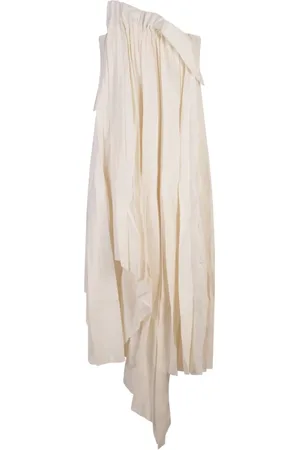 Alexander McQueen Sukienki, Kobieta, Biały, XS, Biała Kompozycja Celulozy Wiskozy Top
