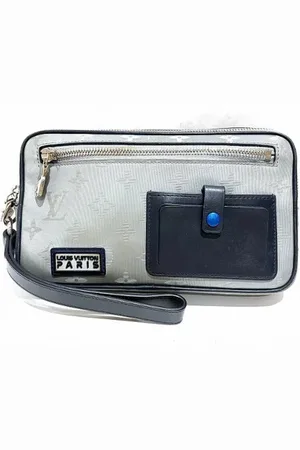 LOUIS VUITTON Pre-owned, Kobieta, Szary, ONE SIZE, Pre-owned Canvas clutches