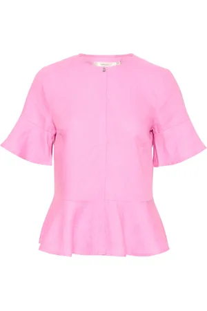 INWEAR Bluzki, Kobieta, Różowy, 3XL, Len, Rigittaiw Koszula Bluser Haze Melange
