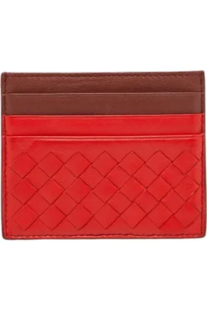 Bottega Veneta Pre-owned, Kobieta, Czerwony, ONE SIZE, Pre-owned skórzane portfele
