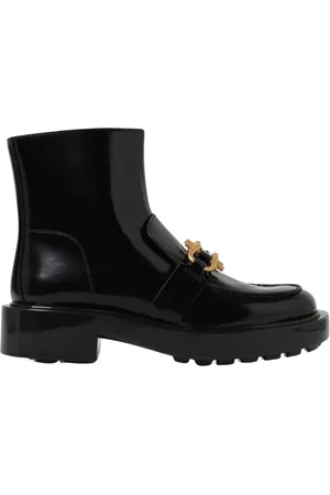 Bottega Veneta Buty, Kobieta, Czarny, 37 EU, Czarne Buty na Płaskim Obcasie z Łańcuchem